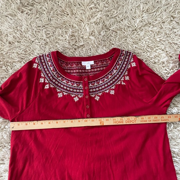 J. Jill Embroidered Style Knit Top - Picture 5 of 12